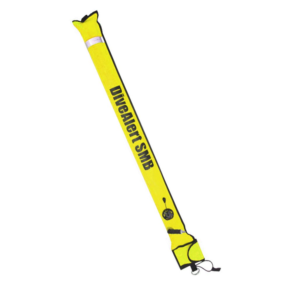 Dive Alert SMB Surface Marker Buoy Stainless Steel Inflation Nozzle Yellow DMB4SY
